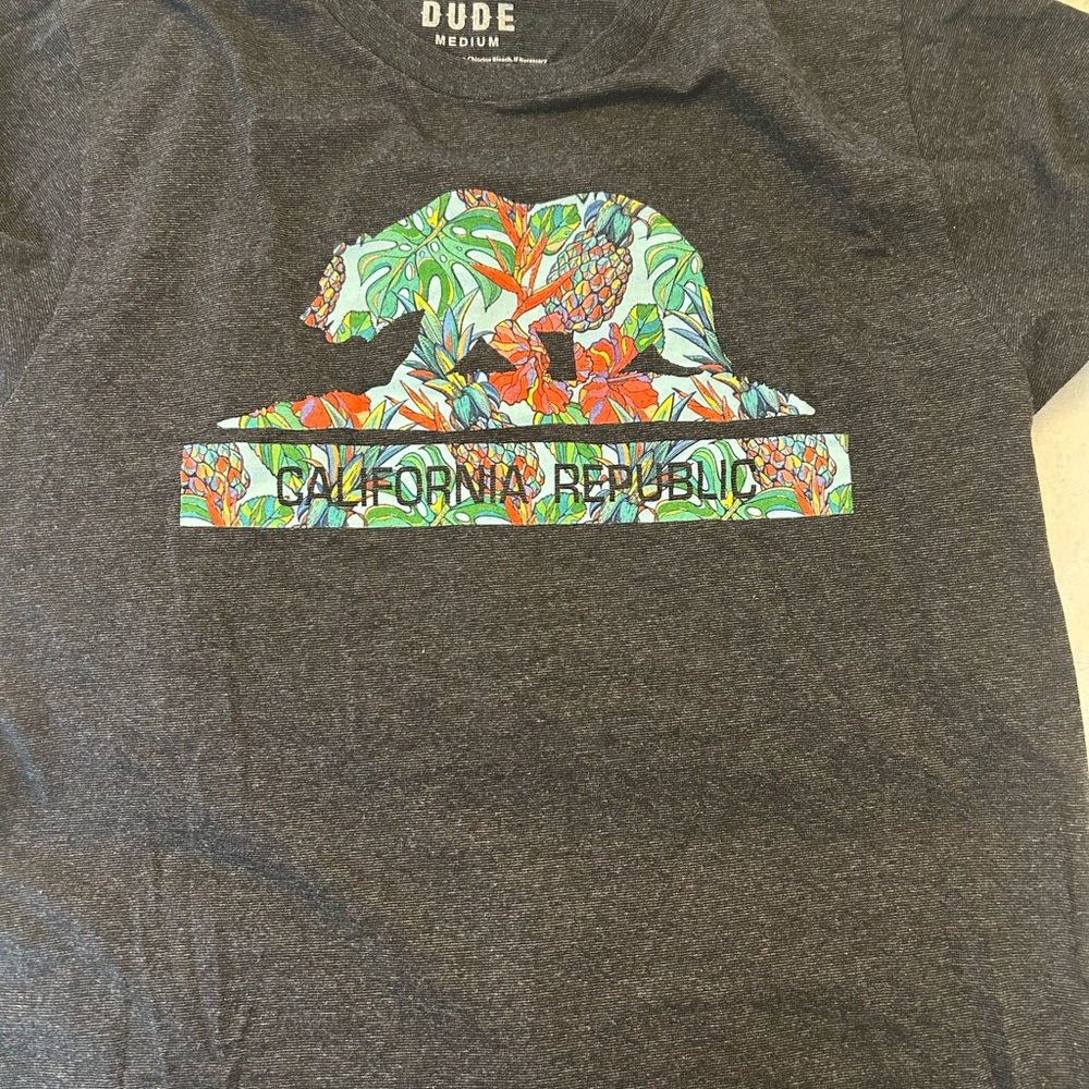 Charcoal Gray California Republic Tee